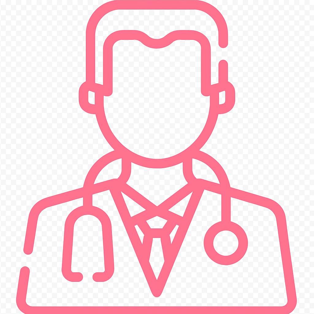 pink doctor icon